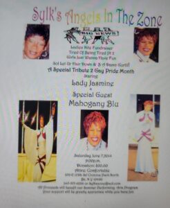 A church bulletin featuring a special event with Elderly Jennings and Mahogany Blu.